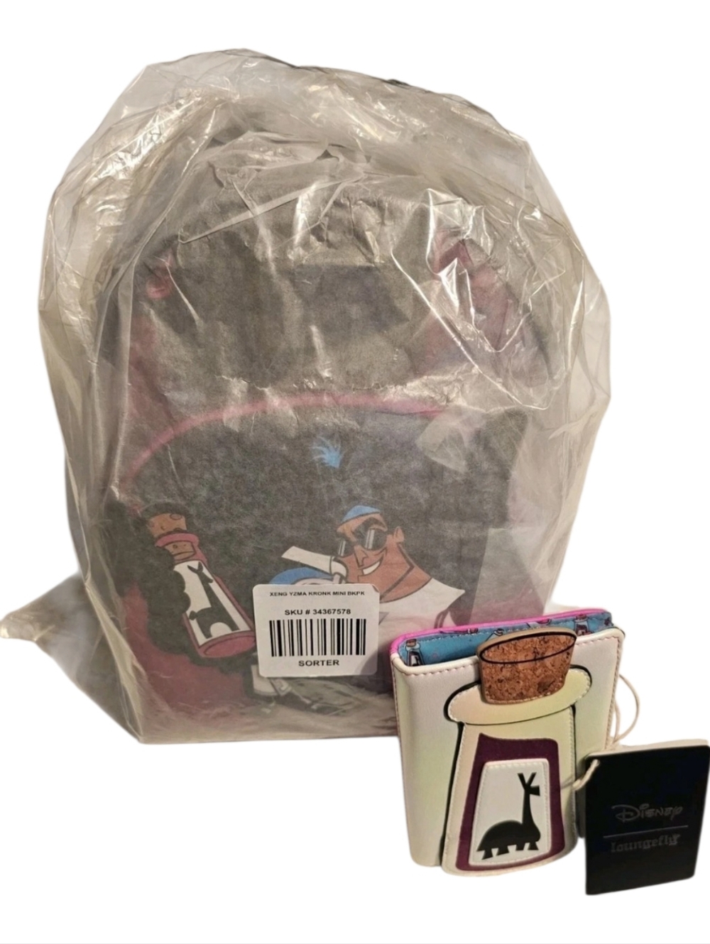 Loungefly Disney The Emperor's New Groove Kronk & Yzma Mini Backpack & Wallet